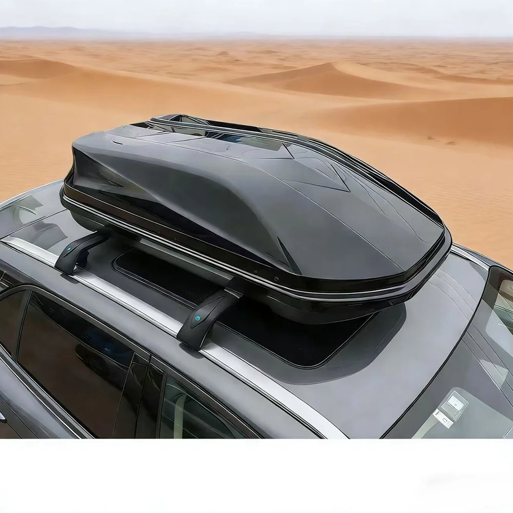 WP3028--Four-season Waterproof Eco-Friendly Hard Shell Lightweight Car Roof Cargo Box Glossy Leather Texture PMMA+ABS