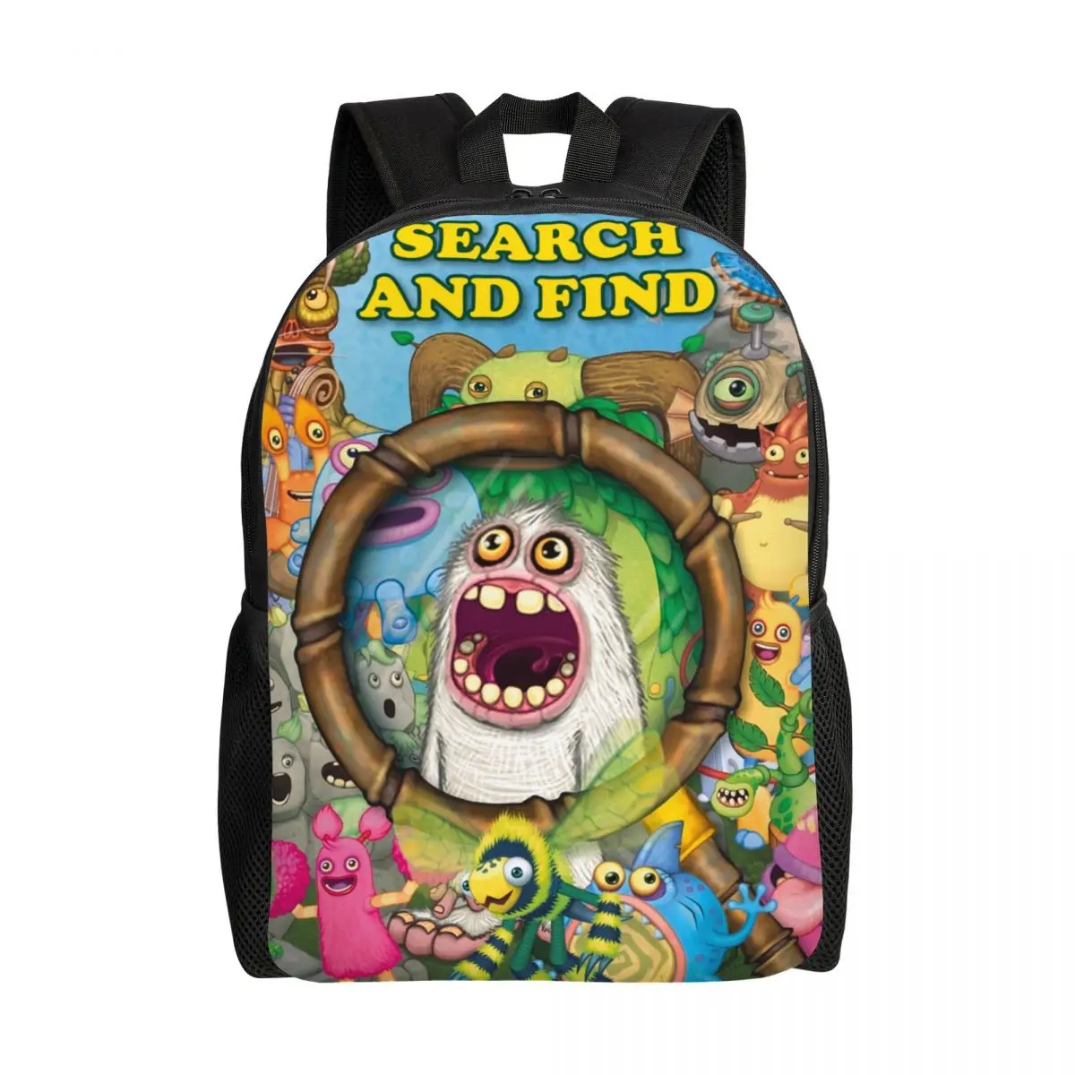 My Singing Monsters Characters Travel Backpack Men Women School Laptop Bookbag Cartoon Anime Game College Student Daypack Bags