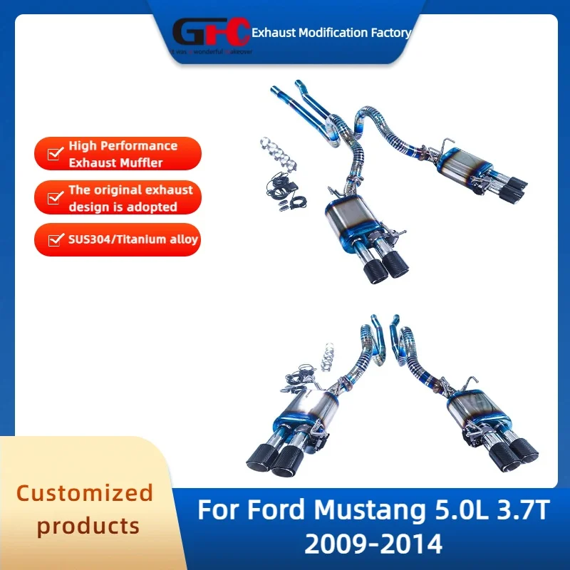 

GFC Catback Valvetronic Exhaust Pipe for Ford Mustang 5.0L 3.7T 2009-2014 High-Performance Titanium Alloy Exhaust Muffler System