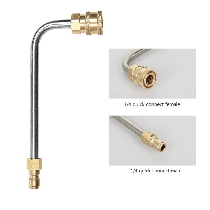 Zrewolucjoniz swój proces czyszczenia za pomocą przedłużacza myjki wysokociśnieniowej 17 cm Krzywa 90 stopni 5 końcówek dysz natryskowych