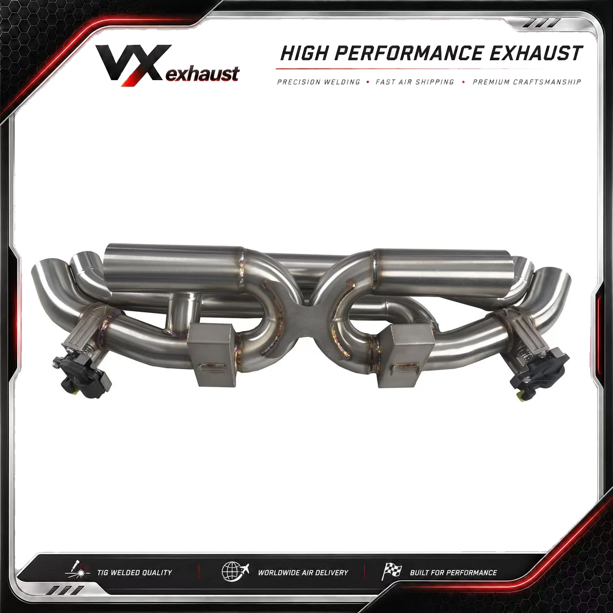 VX-EXHAUST For Porsche 911 992 Carrera 4S 3.0T  Valvetronic SUS304 Stainless Steel Exhaust System