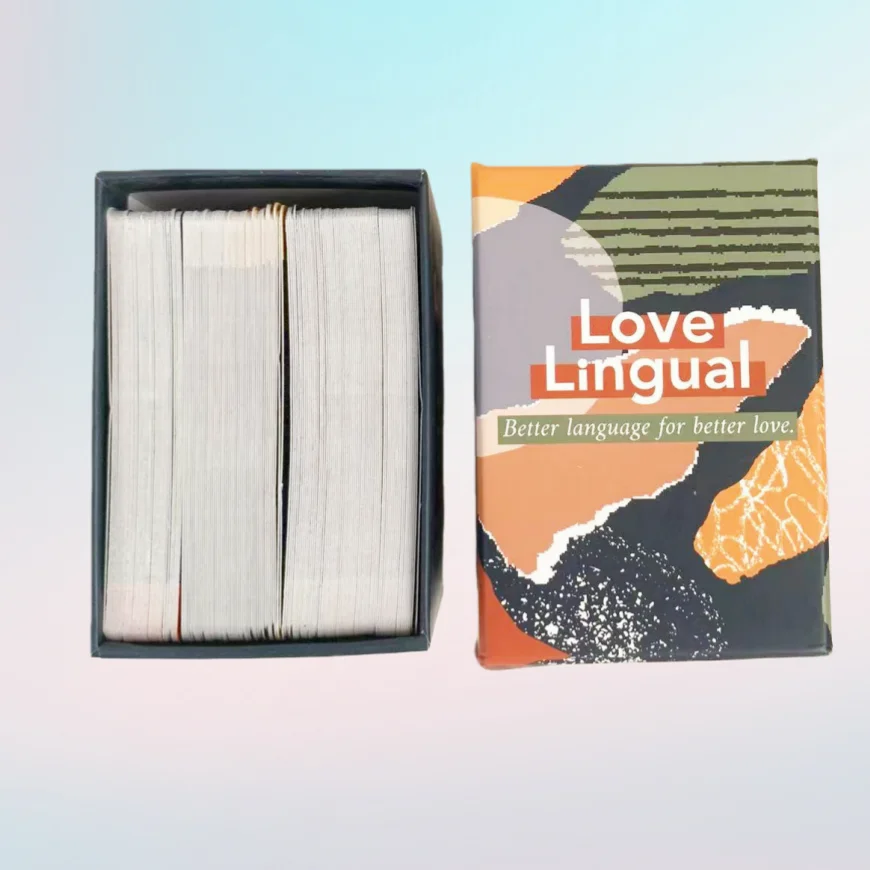 Jogo de tabuleiro de casal: cartas de conversa de linguagem de amor, itens de jogos de cartas, presente para o dia dos namorados, cartas de festas e reuniões