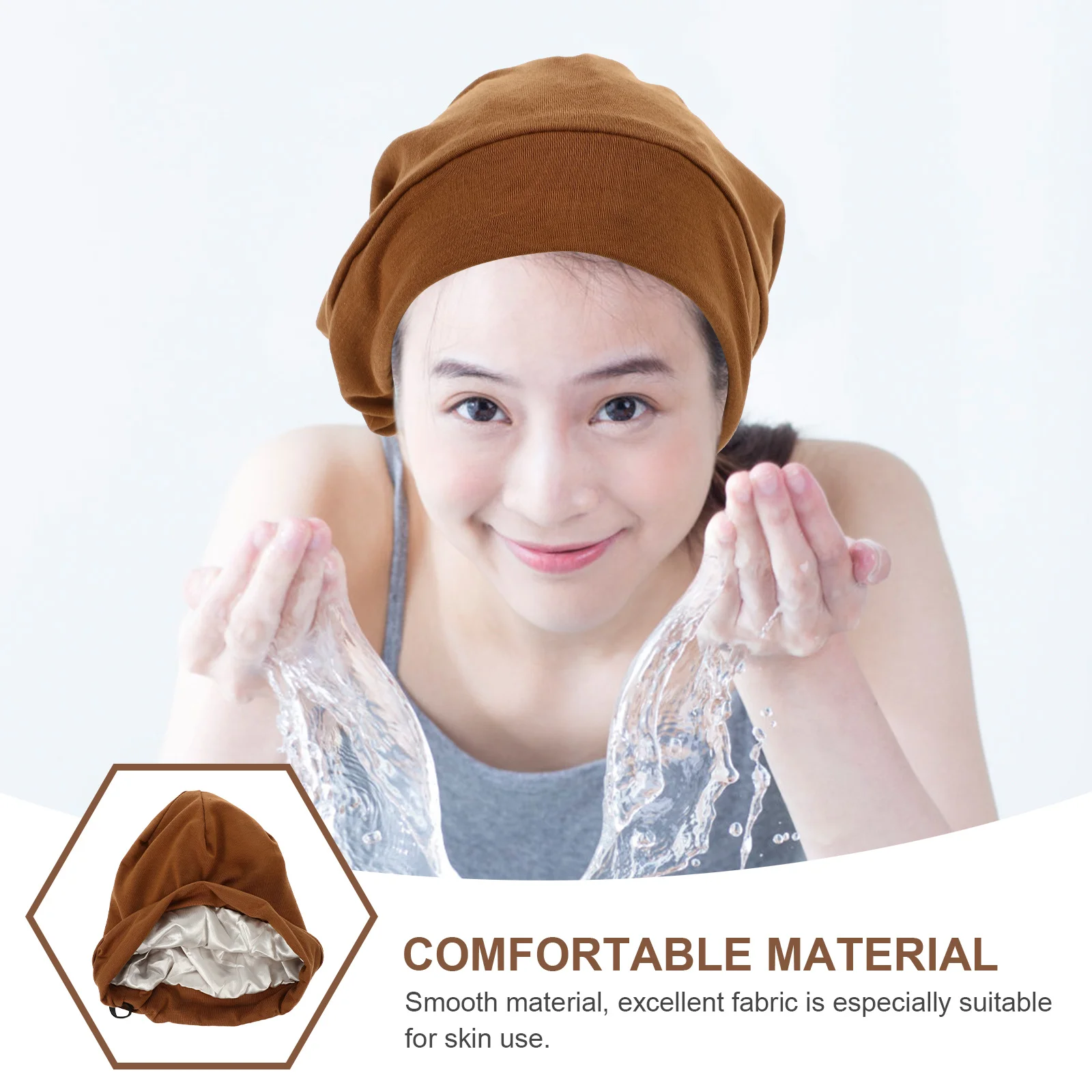 

Sleeping Bonnet Comfortable Supple Material Soft Elastic Hair Cap for Night Makeup Hair Care Bonnet for Sleeping Men