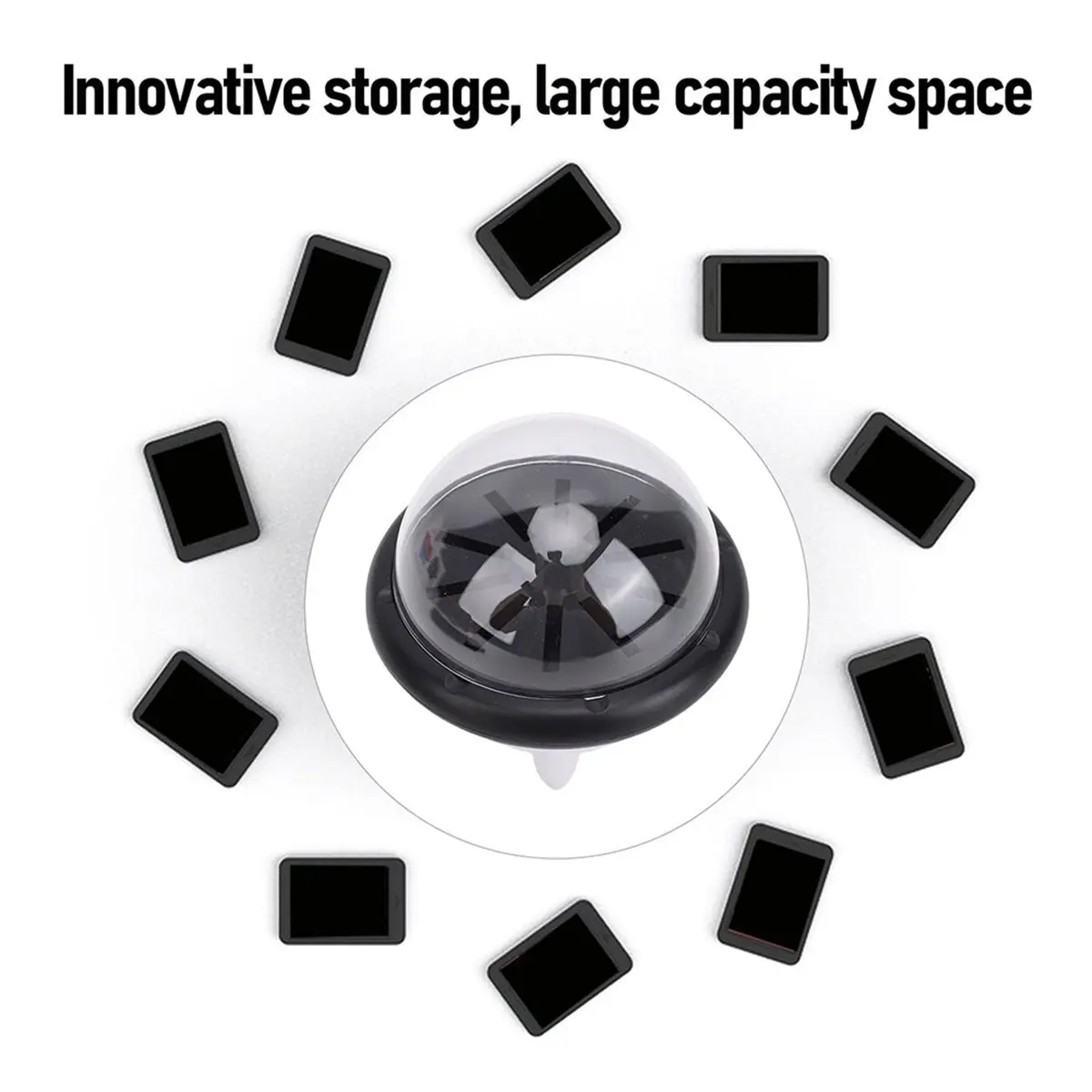 A86G NEW For Switch 2 360° Rotating Game Card Storage Box Game Card Transparent Dustproof Non-Slip Protective Cover A