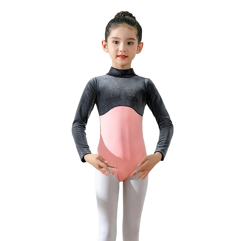 Winter Autumn Girl Velvet Ballet Dance Dress Kids Ballerina Tutu Dancewear Gymnastics Leotard Ballroom Swan Lake Dence Outfit