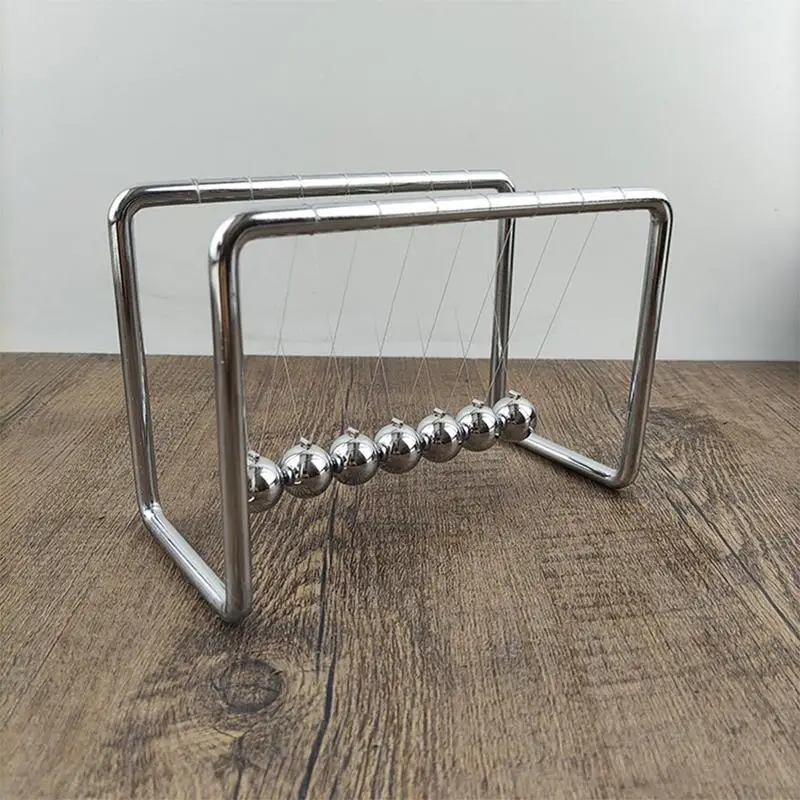 Bolas de acero de equilibrio de cuna de Newton, juguete de escritorio de péndulo de ciencia, Bola de péndulo de Metal, suministros de enseñanza escolar, decoración creativa