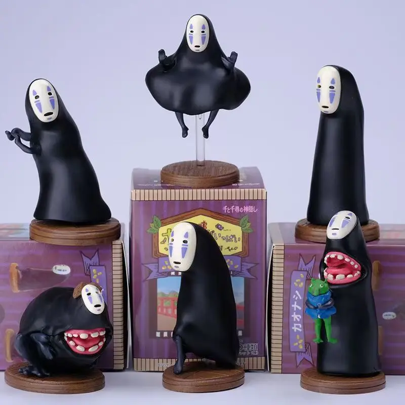 2025 caliente Spirited Away sin cara hombre coche cafetería pastel decoración caja ciega muñeca mano modelo decoración regalo