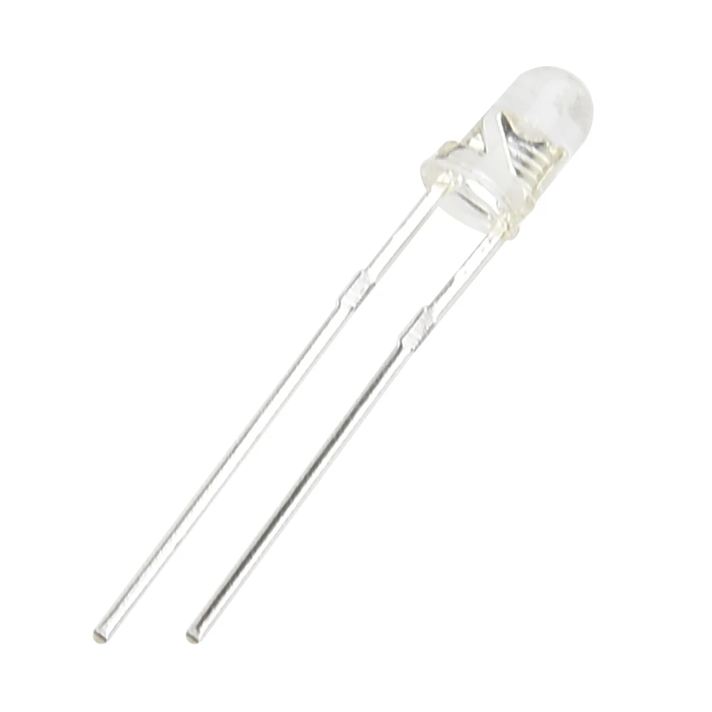 100PCS Super Bright LED 3mm Red/Blue/Green/White/Yellow LED Transparent Bulb Diode Long Legs 17mm Display Modules Supplies