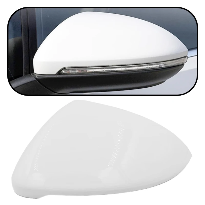 Biała plastikowa osłona lewego lusterka wstecznego do Volkswagena Golfa 7 2015 2016 2017 2018 2019 2020