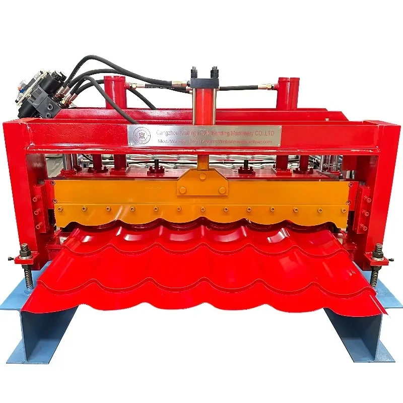 Customized Glazed Tile Roll Forming Machine PLC Control Press Roof Step Colored Steel CE Certified High Productivity 380V Engine