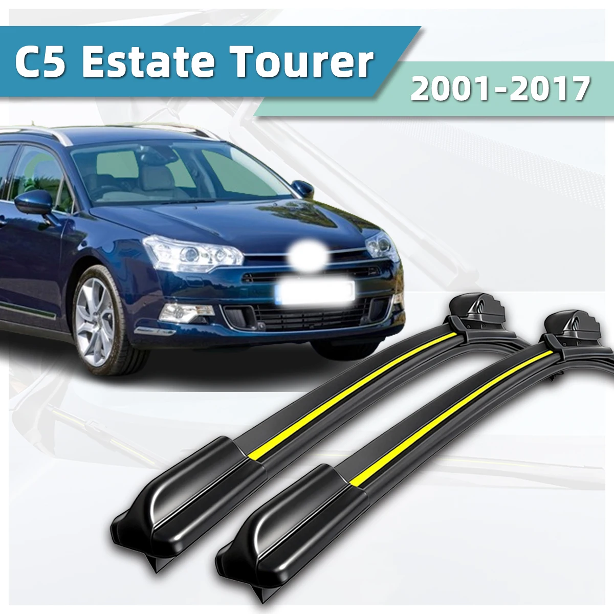 

Suitable For Citroen C5 Estate Tourer(2001-2017)Car Wiper Blades All-Weather High-Definition Stable Front Windshield Wiper Blade