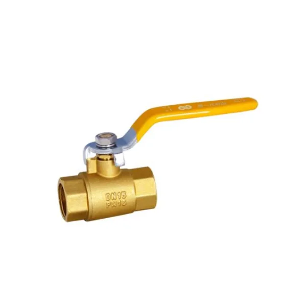 DN15-DN50 Brass Ball Valve PN16 with yellow steel handle 1/2