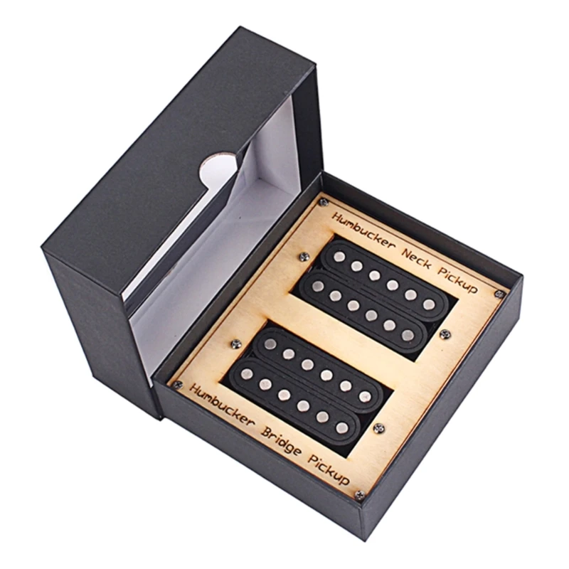 

Double Coil 6 Strings Electric Guitar Neck Bridge Pickup Set Playing Accessories E56D