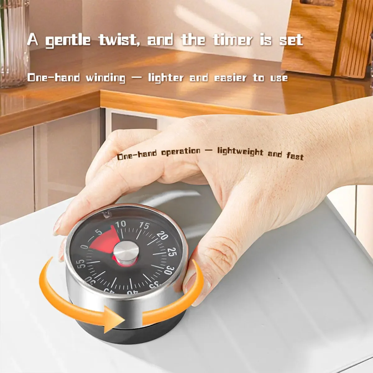 Countdown Reminder Magnetic Mechanical Visual Timers Classroom Baking Clock for Teaching Meeting Kitchen Cooking Baking Working