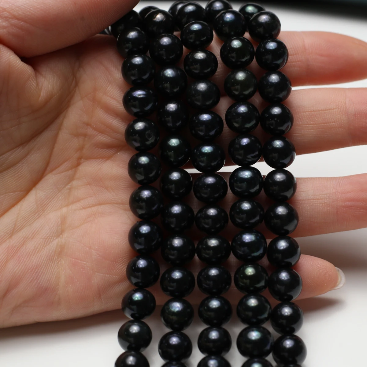 AA 9-10mm Black Natural Freshwater Pearl Potato Shaped Loose Beads for Jewelry Making Supplies DIY Necklace Bracelet Accessories