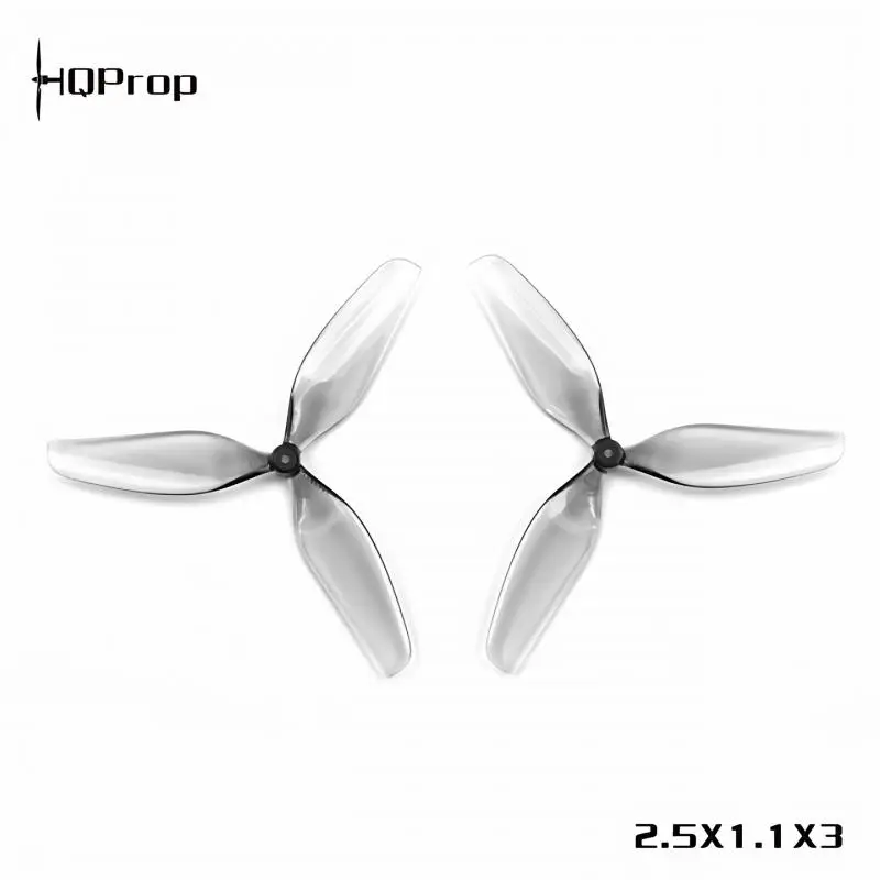 HQProp 2.5X1.1X3 2.5-calowa 3-łopatkowa śmigło CW/CCW z poliwęglanu, trzpień 1.2mm do drona RC, akcesorium do samolotu bezłopatkowego