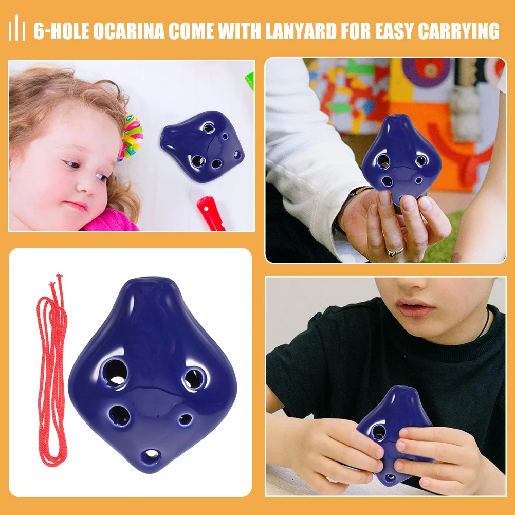 

2 Pcs Ocarina Musical Instruments Key Cute Ceramic (musical Instrument) Jewelry
