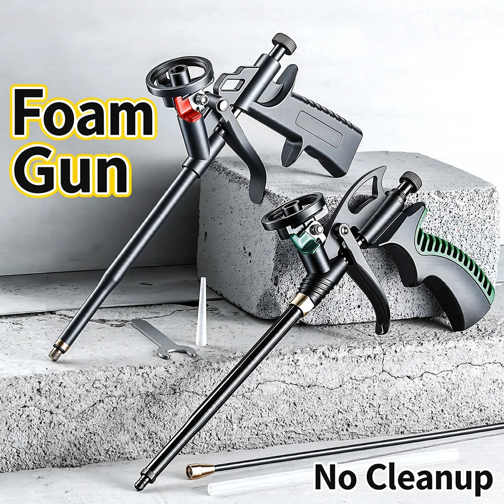 Professional PU Expanding Foam Gun Heavy Duty Detachable Nozzle Insulation Spray Dispenser for Filling Sealing Caulking Repair