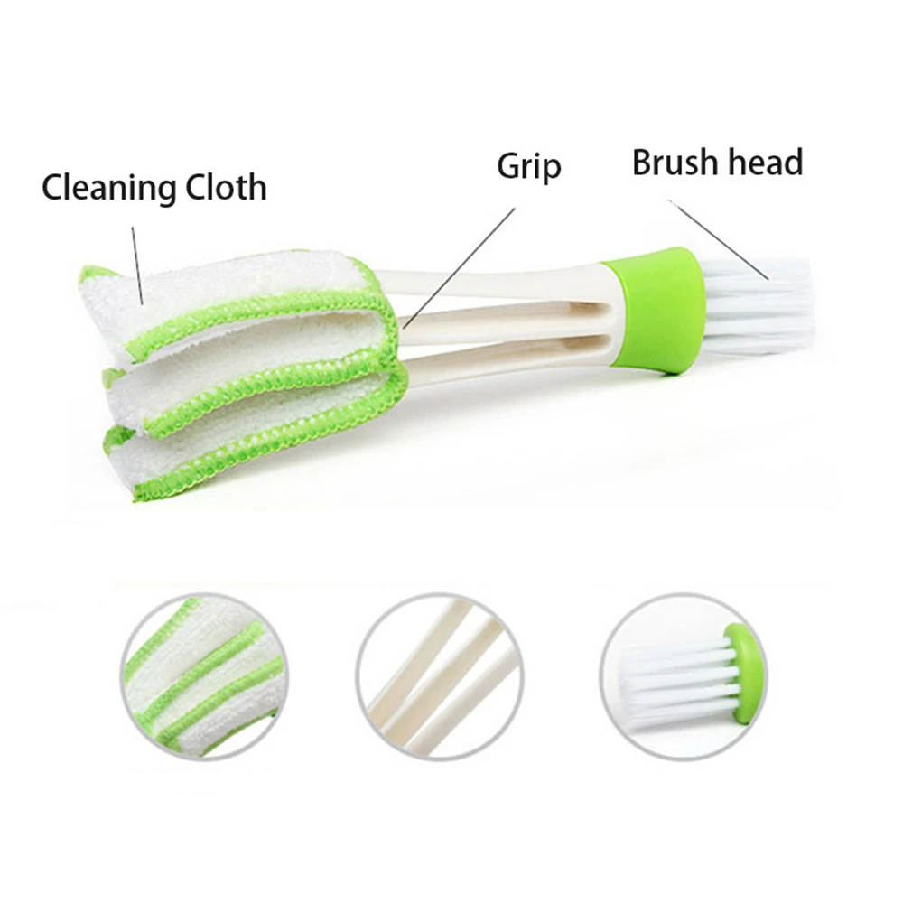 Car Cleaning Brush Plastic Air Conditioner Vent Cleaner Detailing Dust Removal Blinds Duster Outlet Brush Auto Accessories