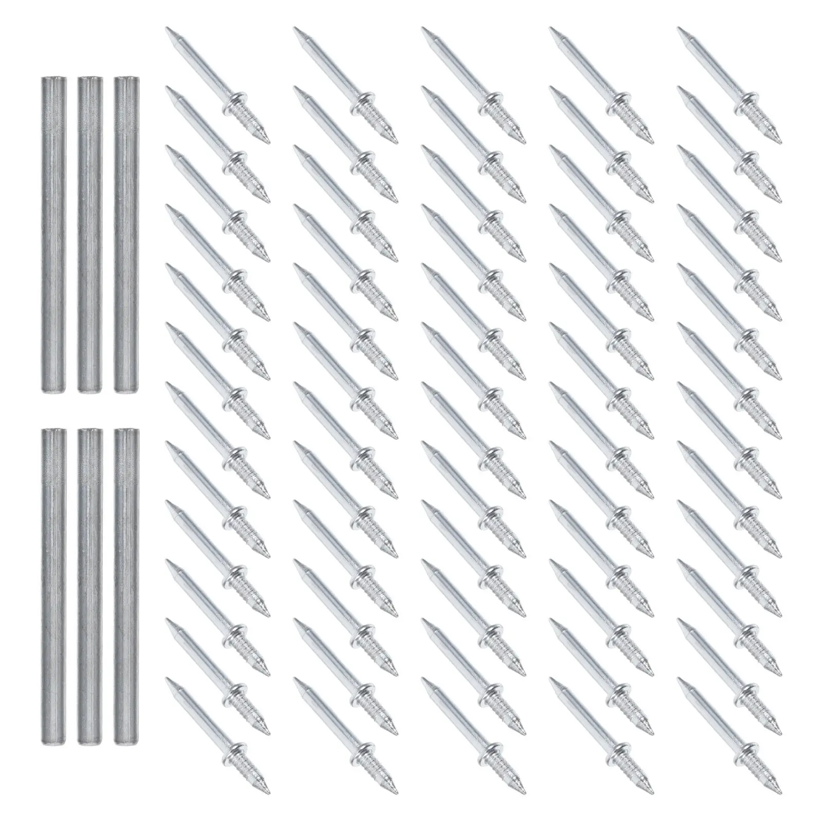 

600Pcs Double Head Skirting Nails Invisible Seamless Threaded Nails Baseboard Trim Floor Door Frame Stairway Installation