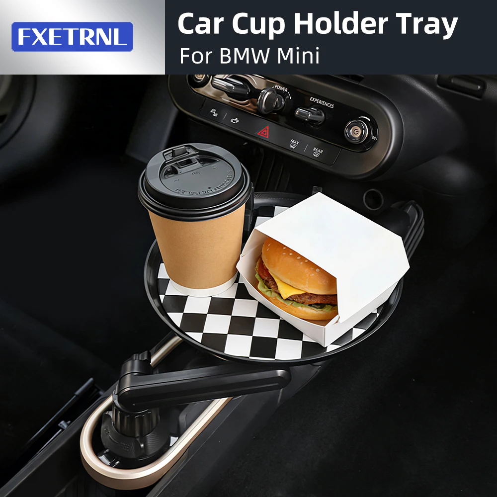 For MiNi Cooper F56 R56 R55 R60 F55 F54 F60 Car Seat Cup Holder Snack Tray Drink Holder Expander Adjustable Multifunctional