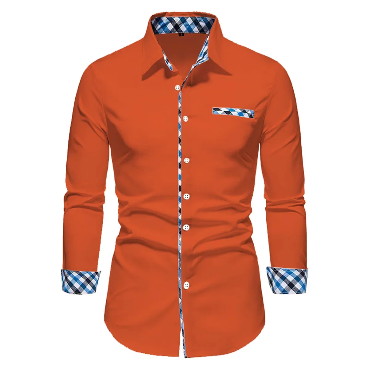 Polo de manga larga empalmado de Color sólido para hombre, camiseta informal de negocios de alta calidad, Top cómodo de tela suave de diseñador,