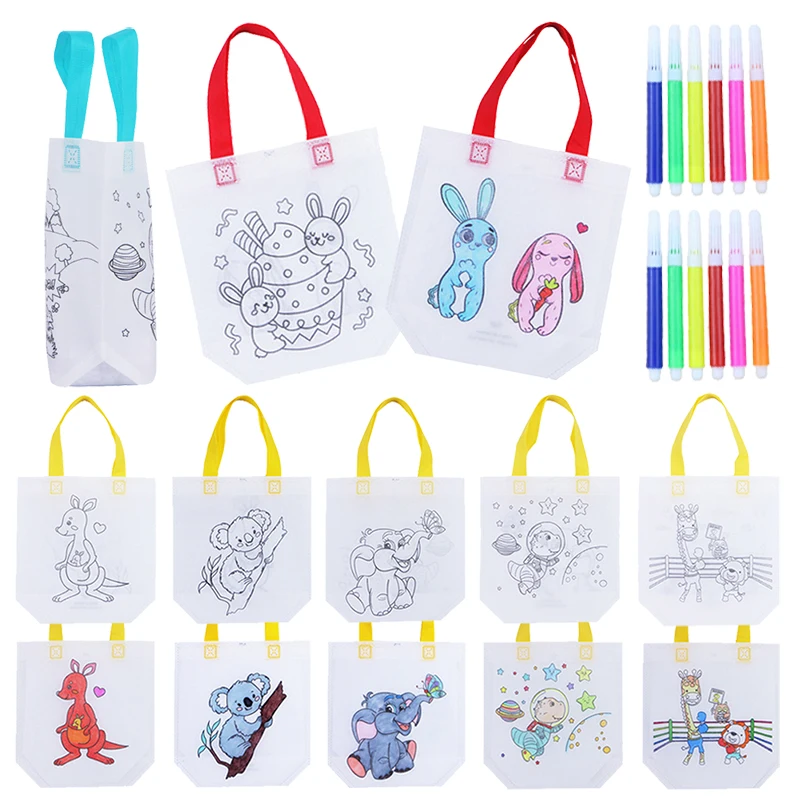 양면 그래피티 가방 빌딩 블록 마커, 유아 교육, 어린이 DIY 페인팅 장난감, 퍼즐 드로잉 장난감, TMZ, 5 개