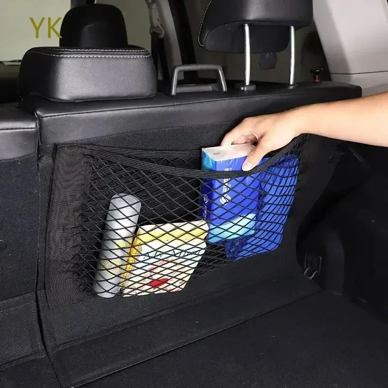 

For SEAT Leon 2006-12 Nylon Black Car Trunk Cargo Organizer Storage Elastic Mesh Bag Luggage Cargo Car Accessories