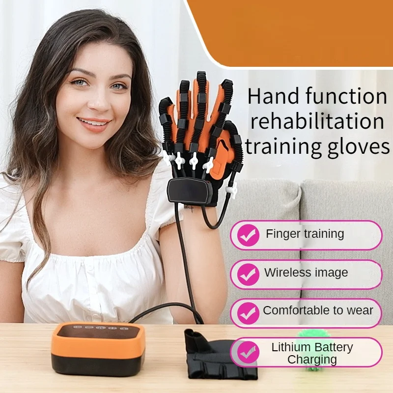 

Robotic Motion Glove Rehabilitation Training Equipment for Hemiplegic Cerebral Hemorrhage Patients with Motorized Hands