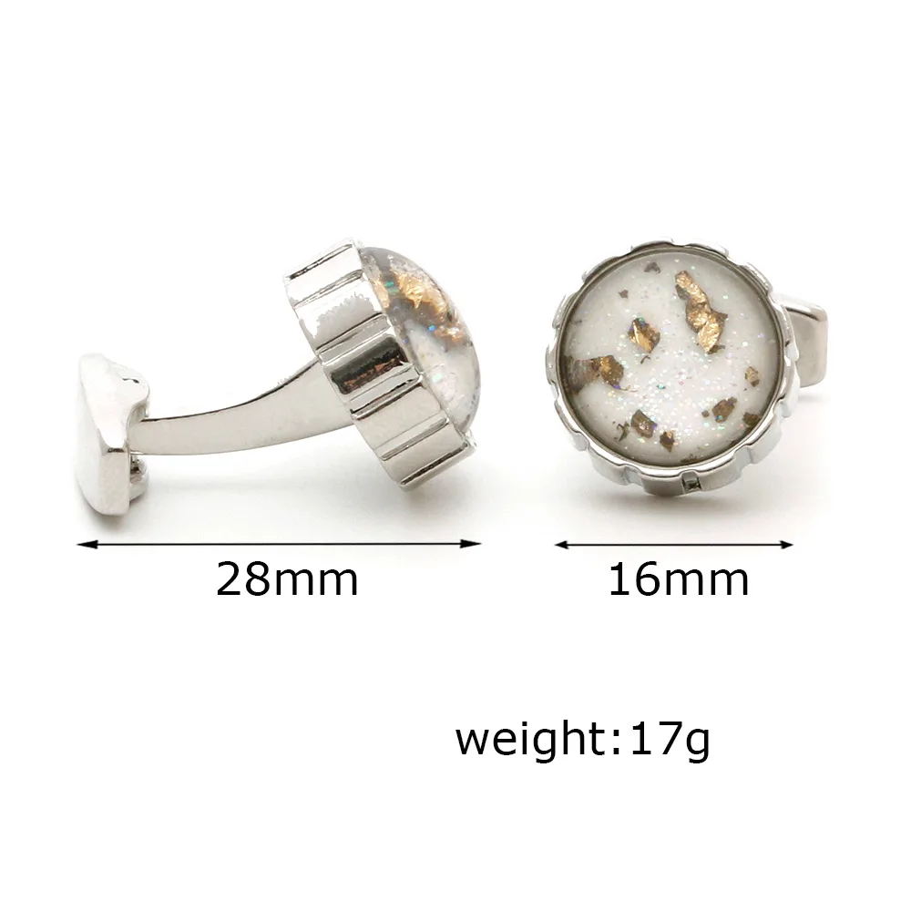 Silver Metal Border Texture Men's Cufflinks Business Dress Shirt Cuff Buckle Banquet Dress Suit Shirt Decoration