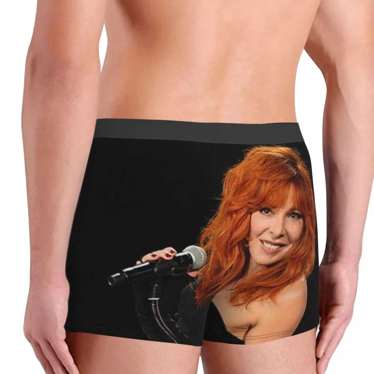 Custom Mylene Farmer Underwear Men Stretch French Singer Boxer Briefs Shorts Panties Soft Underpants For Homme