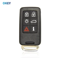 Okey-carcasa de llave de coche remota inteligente, carcasa de repuesto para Volvo S60, V60, S80, XC70, XC60, V70, 5/6-2008, 2017 botones