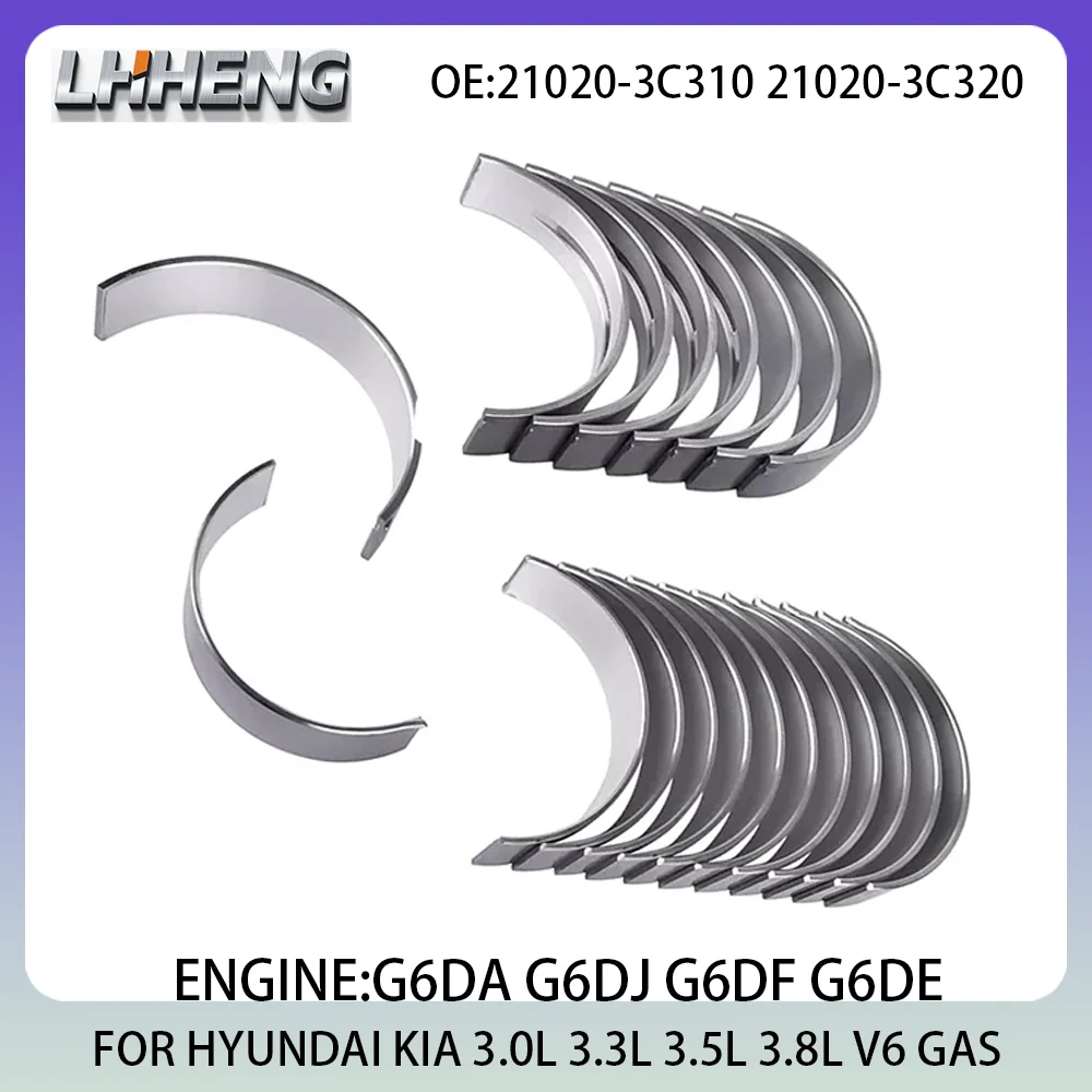 Engine Main & Rod Bearings Kit FOR HYUNDAI EQUUS GENESIS GRANDEUR ix55 SANTA SONATA 3.0L 3.3L 3.5L 3.8L 05-25 G6DA 21020-3C310