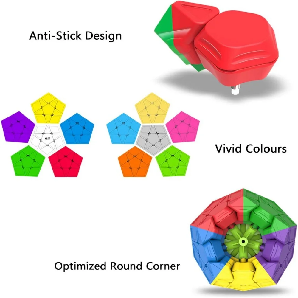 MoYu Meilong Megaminx 3x3 Megaminx Stickerless Magic Cube Dodecahedron Cube Cubing Classroom Color Speed Cube