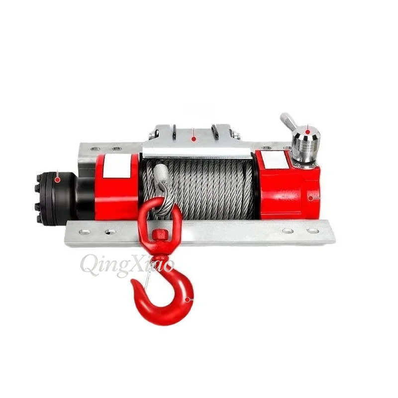 4 Ton Hydraulic Winch for Tow Truck Wrecker Trailer Heavy Duty Horizontal Pulling Winch 10,000 Pounds Hydraulic Cable Winch