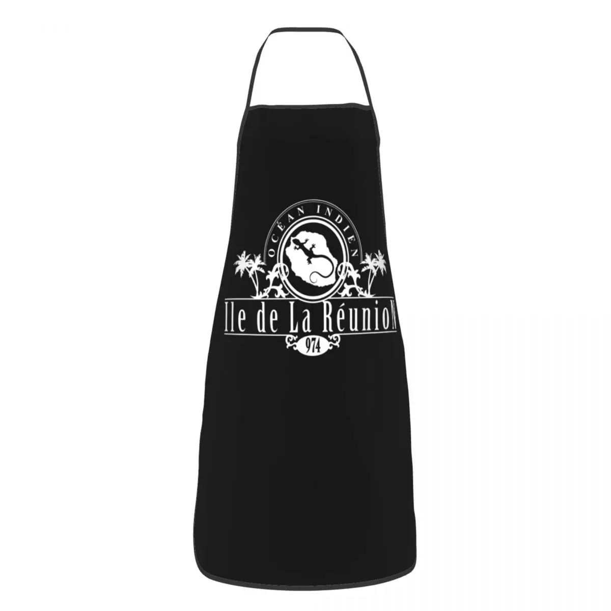 Funny Reunion Island Margouillat Logo Bib Aprons Men Women Unisex Kitchen Chef Tablier Cuisine for Cooking Baking Painting