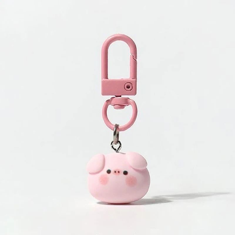 1Pair Cute Sweet Pink Pig Keychain Pendant Cartoon Versatile Charm Key Rings Exquisite Backpack Decoration Accessories Gifts