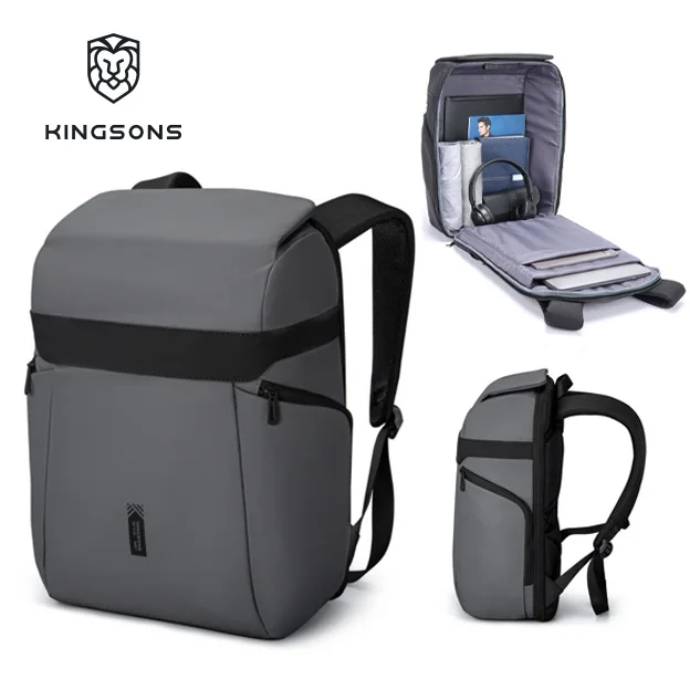 

Kingsons Backpack For Men 15.6 inch Laptop 2025 New TSA Lock Anti-theft Waterproof 180° Open Up College Student Boys School Bag