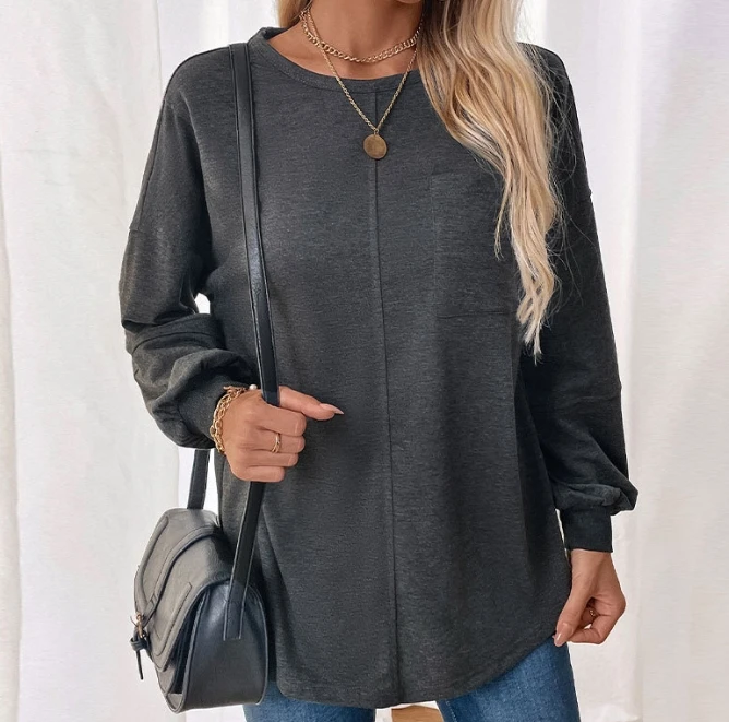 

2025 Autumn Winter Spring New Fashion Casual Long Sleeved Round Neck Pullover Hoodie Female Clothing Outfits