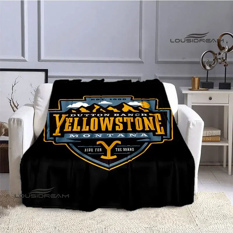 Movie Yellowstone Logo printed blanket picnic blanket Flange warm blanket Home Travel blanket bed linings Birthday Gift