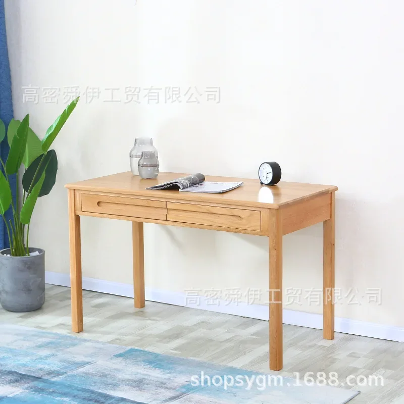 Manufacturer Wholesale Nordic All Solid Wood Desk Oak Learning Table Liuyun Computer Desk Japanese Office Writing Desk