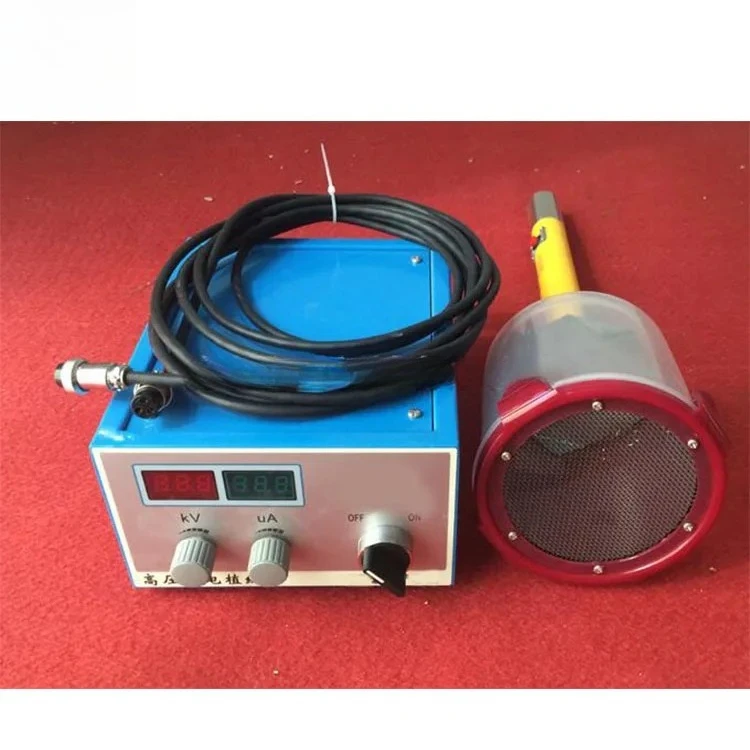 Small Automatic Electrostatic Flocking Machine Jewelry Packaging Box Fluff Spraying Machine Glued Surface Flocking Machinery
