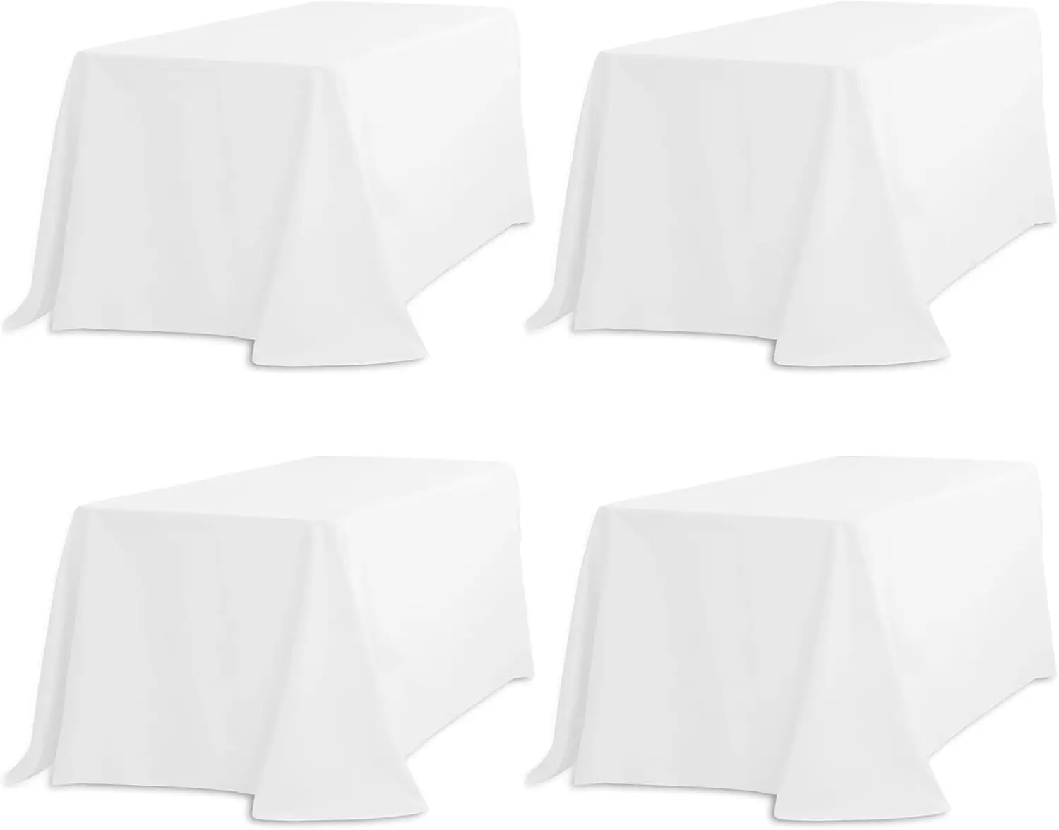 

TC Tanu Collections Rectangle Tablecloth - 90 x 132 Inch - Rectangular Cloth for 6 Foot in Washable Polyester - Buffet , Part