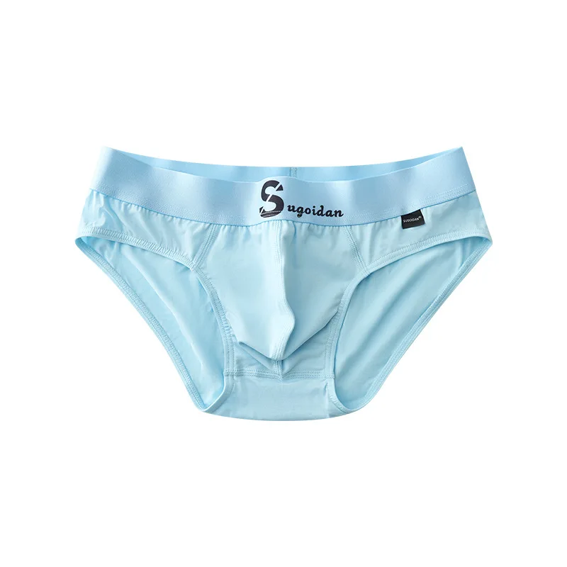 Men's Sexy Brief Modal Cotton Breathable Comfortable Sweat Absorption Underpants Teenager Low Rise U Convex Pouch Sports Panties