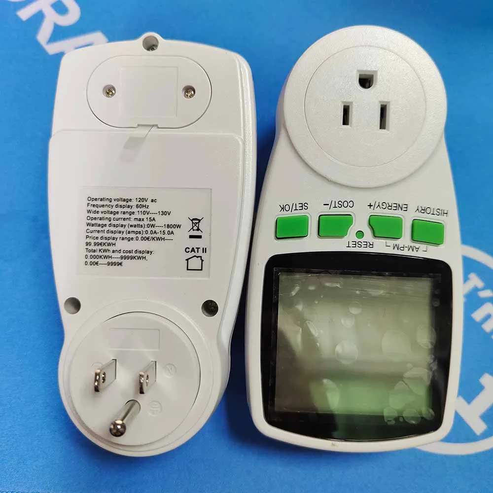 Newest Energy Electricity Power Meter Digital LCD Socket EU US Plug Wattmeter Wattage Kwh Voltage Current Meter