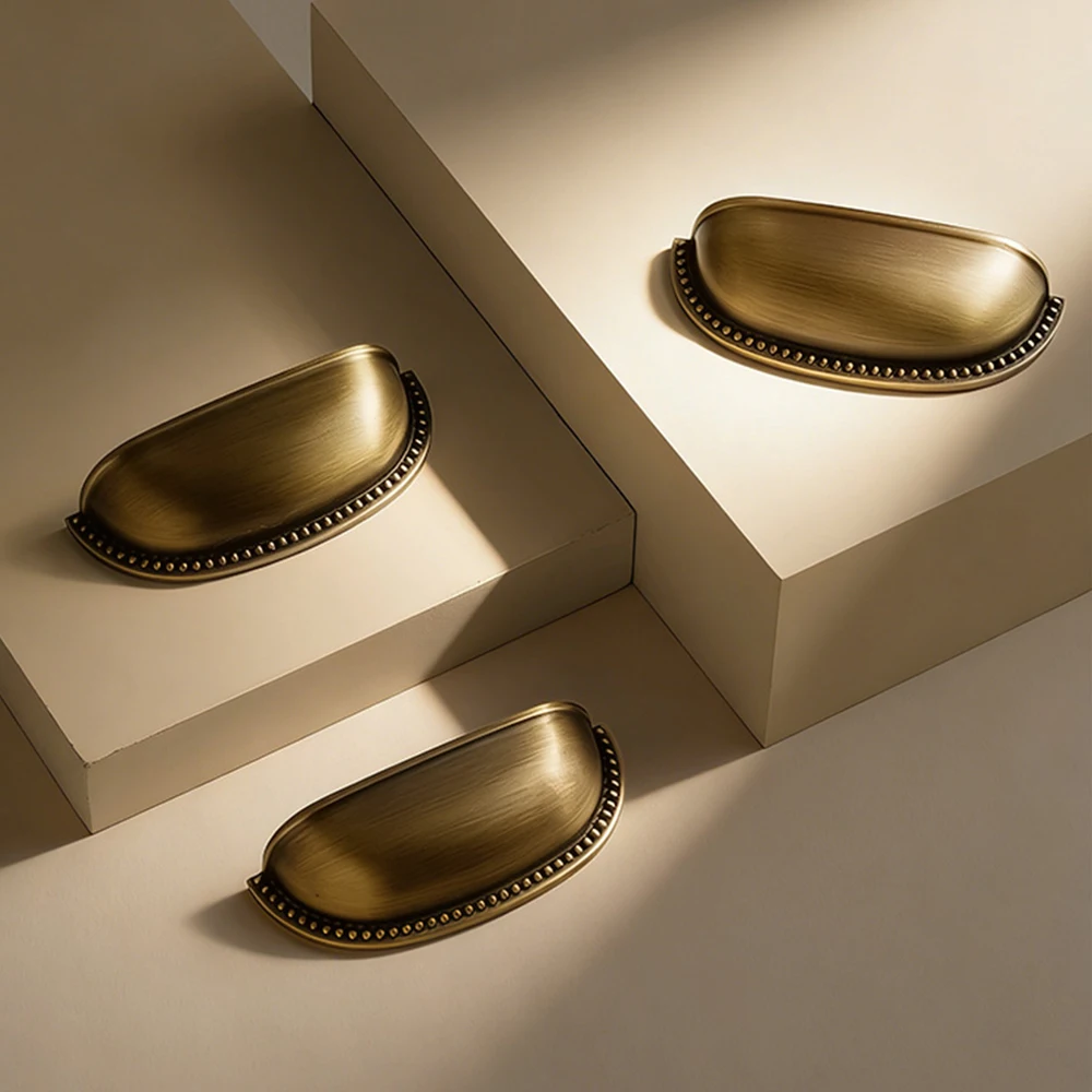 Dooroom Brass Furniture Handles Drawer Handle Cupboard Wardrobe Dresser Shoe Box Drawer Bin Pulls Hardware Tools