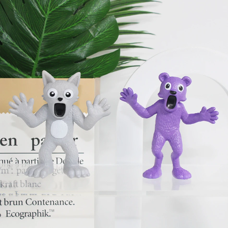 6 Pz/set Nuovo 9 cm 99 Notti Nella Foresta Cervo Lupo Figura Decorazione Collezione Regali Di Compleanno Giocattoli per I Bambini Halloween Natale