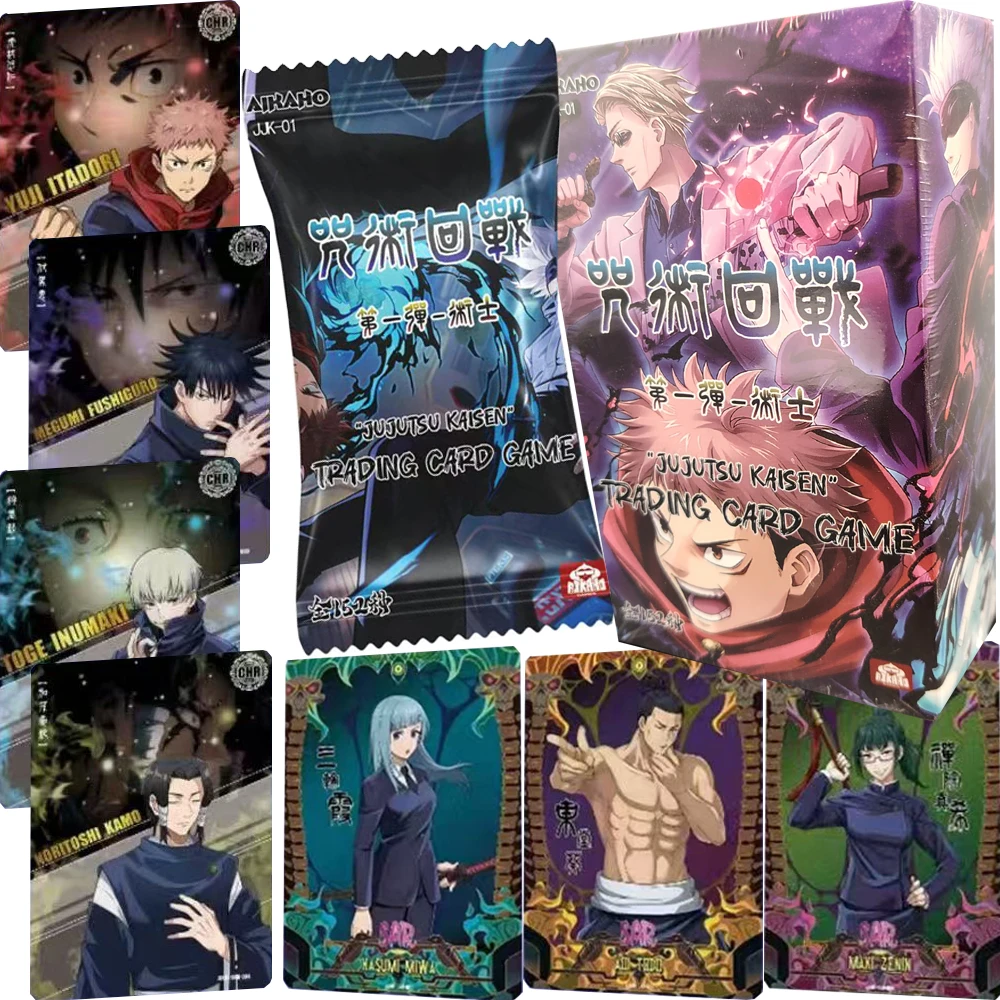 Tarjetas de colección Jujutsu Kaisen para niños y niñas, personajes populares de Anime, tarjetas con marco congelado de primer plano, juguetes periféricos creativos, regalos