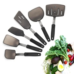 1pc Flexible Silicone Turner Spatula, Heat-Resistant Non-Stick Kitchen Utensils, Flippers for Cooking and Baking - BPA Free