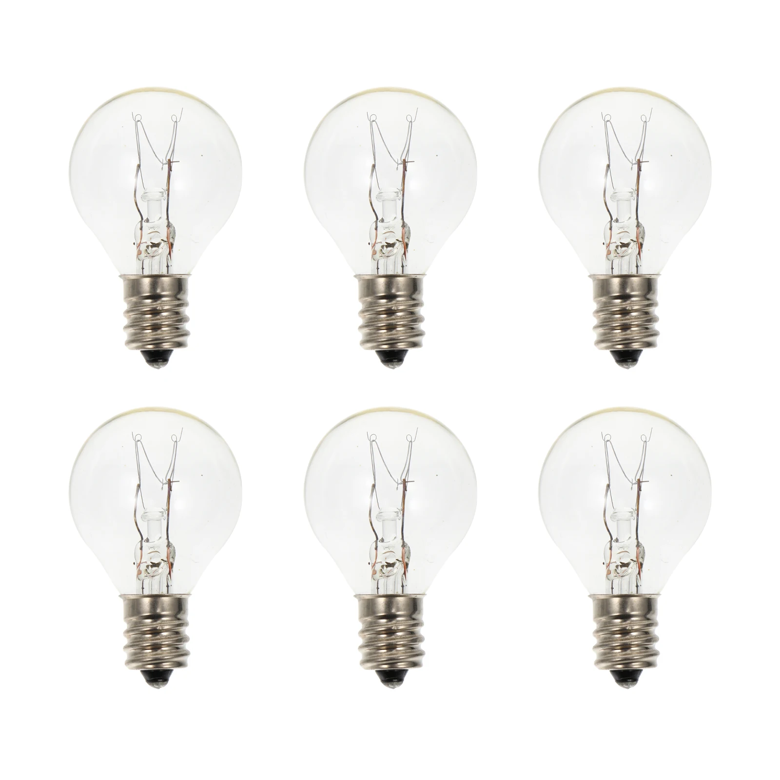 6 قطعة E12 العطر الشمع الناشر لمبات ارتفاع درجة الحرارة مقاومة واضح مصابيح كهربائية لتدفئة الشمع سلسلة أضواء مصابيح الليل #2